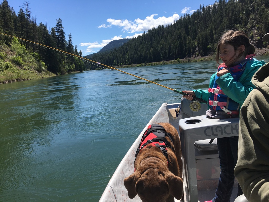 Rachel's first trout on a fly rod!! Beautiful day on river…